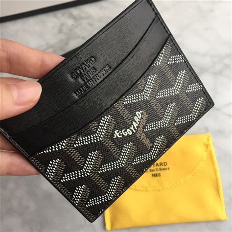 all black goyard bag|authentic goyard card holder.